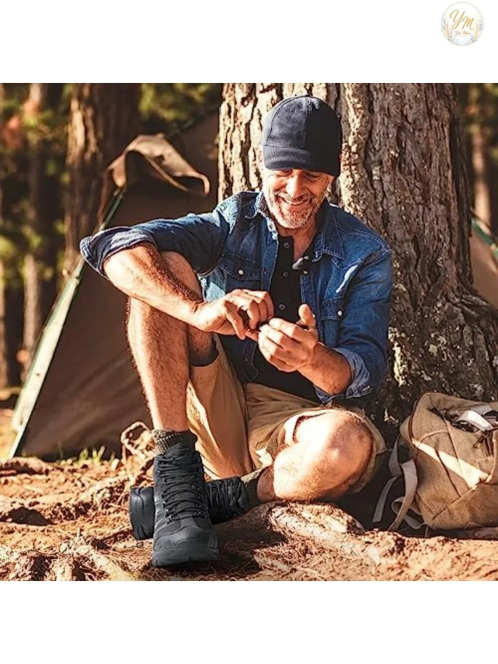 Waterproof Hiking Boots Lightweight Ankle High Lace-Up Outdoor Trekking